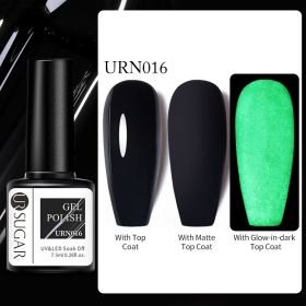 UR SUGAR Luminous Gel Top Coat Semi Permanent Glow In Dark Fluorescent Soak Off UV LED Color Gel Nail Varnish Nails for Manicure