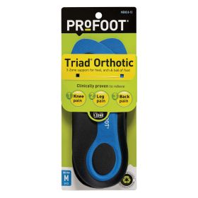 PROFOOT Triad Orthotic Insoles for Knee, Leg & Back Pain, Men's 8-13, 1 Pair