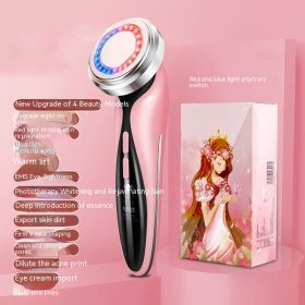 Red Blu-ray Cosmetic Instrument Massage Inductive Therapeutical Instrument (Option: 2156 Pink-English Version)