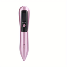 9 Level LCD Face Skin Dark Spot Remover - Mole, Tattoo, and Wart Removal with Plasma Pen - Beauty Care for Facial Freckles and Tags (Color: Pink)