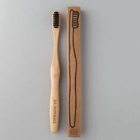 Bamboo Toothbrush (Duo) (Color 2: Natural, Color 1: Black)