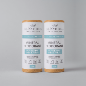 Mineral Deodorant (Duo) (Scent 2: Strawberry & Vanilla, Scent 1: Naked)